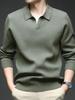 Men's V-Neck Knit Sweater - Autumn/Winter Korean Style, Youthful, Comfortable, Loose Fit Polo Top