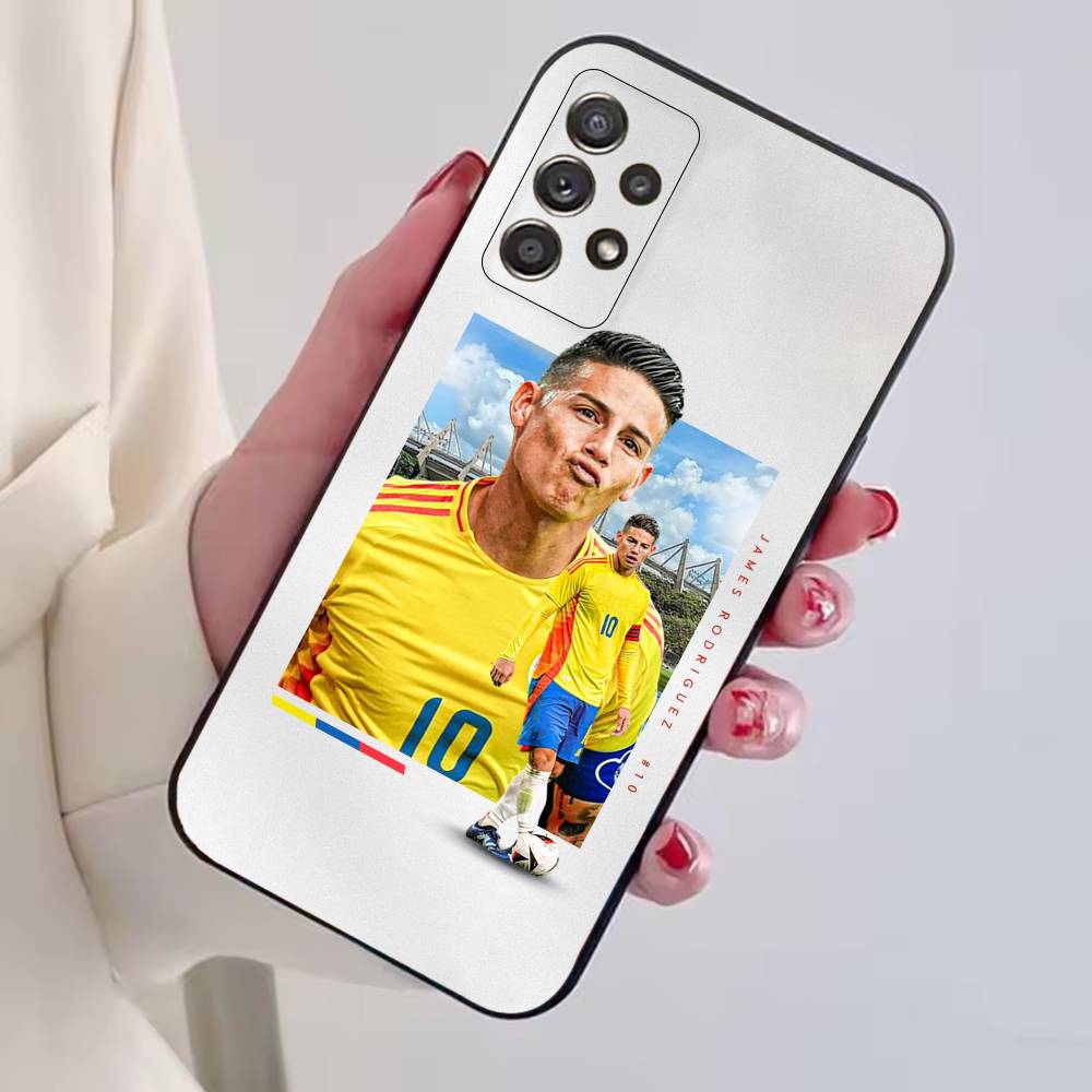 Football J-James Rodriguez Phone Case For Samsung S25,S24,S21,S22,S23,S30,Ultra,S20,Plus,Fe,Lite,Note,10,Black Cover