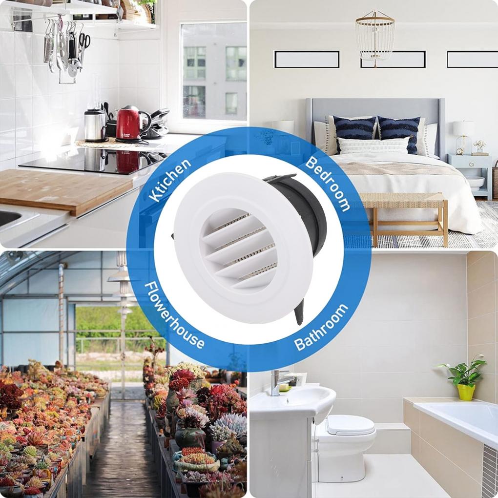 ABS Duct Vents Round Louvered Vents Ventilation Round Adjustable Air Volume