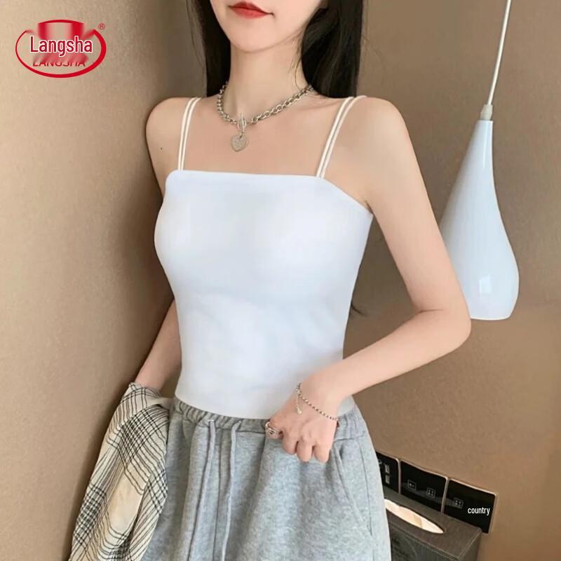 Langsha Women s Cotton Backless Camisole Top S (up to 85 jin)