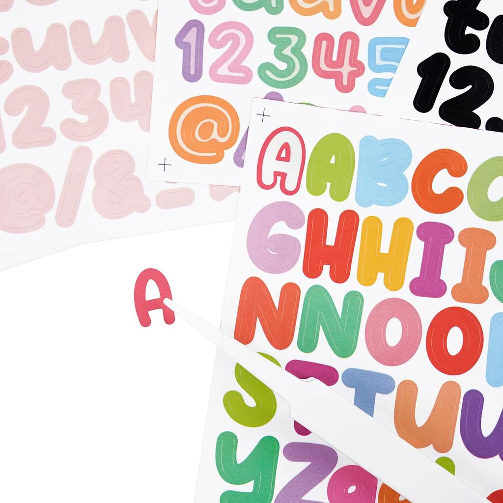 0.5 Inch 5 Sheets Small Letter Stickers Number Alphabet Sticker for Stationery Scrapbook Grad Cup Mug DIY Crafts Art Making