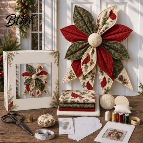 Kit de Couture pour la Fabrication d'Accessoires pour Cheveux Grand Nœud Patchwork Kit de Couture DIY Ensemble de Fournitures en Tissu Matériaux de Décoration faits à la Main Pack de Matériaux Décoratifs pour