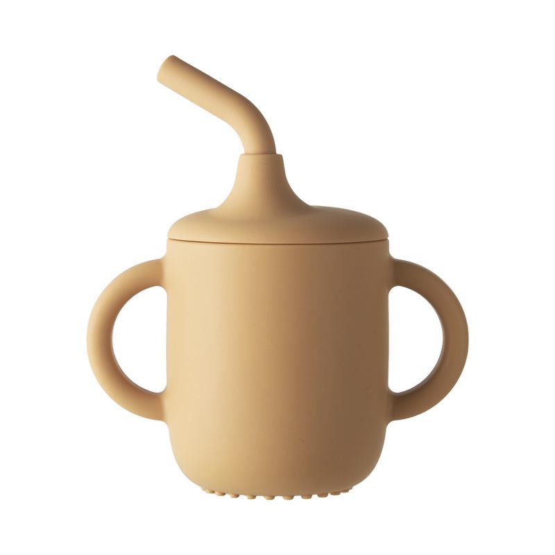 Silicone Straw Baby Cup with Printable Pattern, Food-Grade, Small Capacity