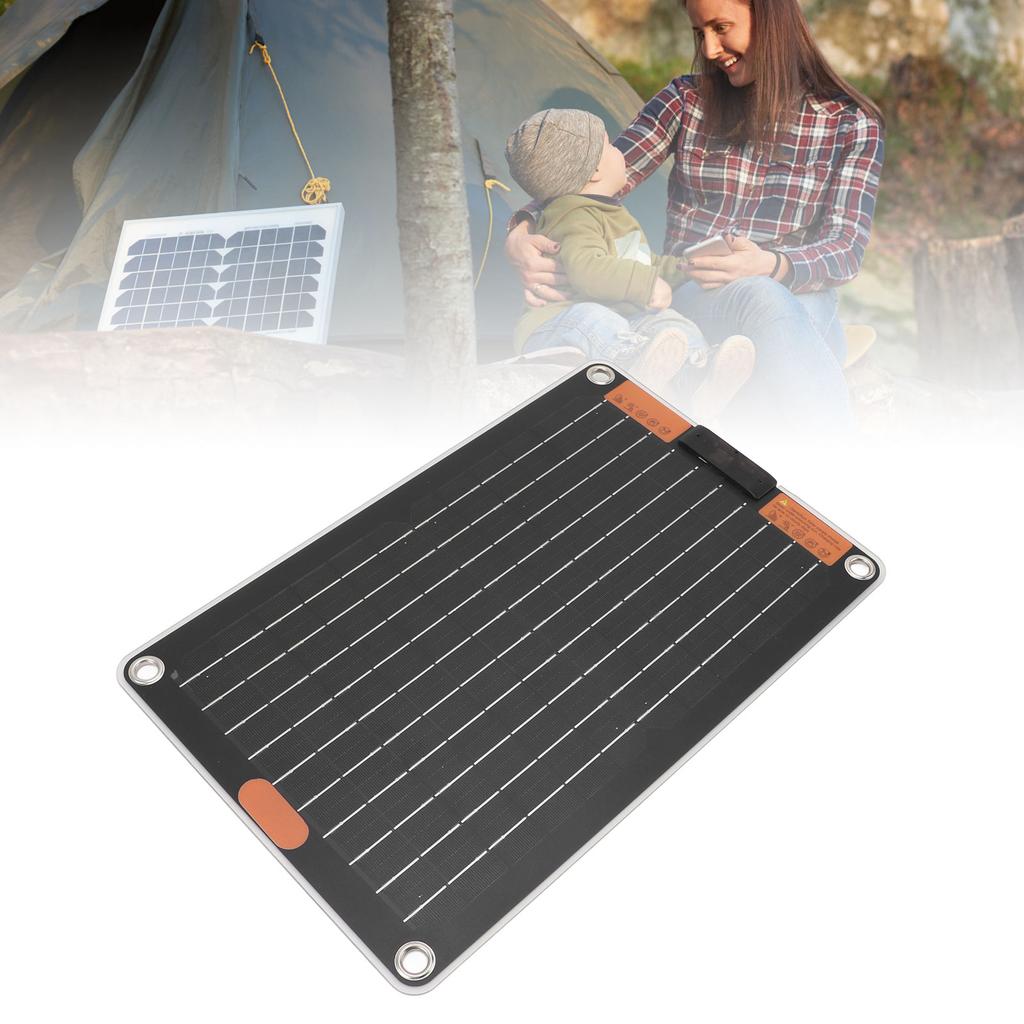 15W 5V 2.5A Solar Panel Battery Charger Monocrystalline Silicon Rain Proof Ultra Thin Portable Solar