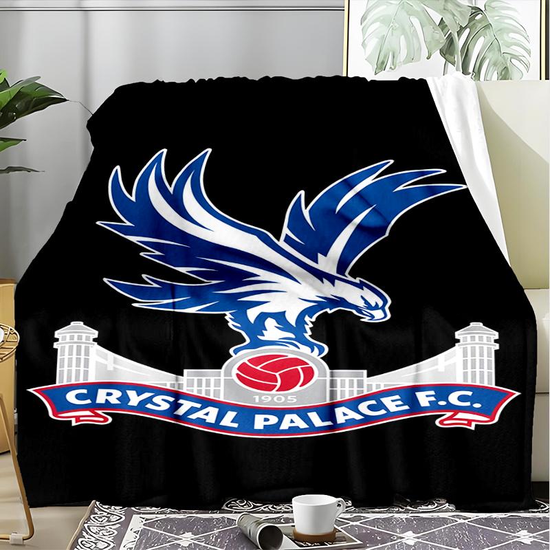1PC Crystal Fc Crest Printed Soft Flannel Blanket Throw for Adult Bedroom Living Room Sofa Camping Travel Fan gifts Christmas Gifts