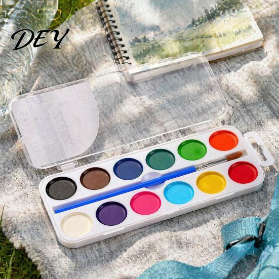 Outdoor Sketching Paint Watercolor Set, Portable Washable Solid Palette, Bright Painting Kit Colors Pigment Kit, for Kids And Beginners Art