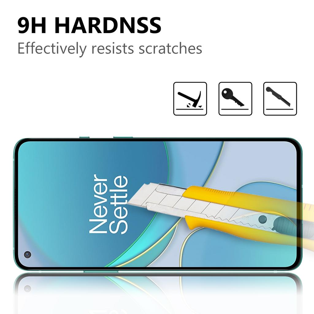 Complete Covering Full Glue Black Edges Tempered Glass Screen Protector for OnePlus 8T