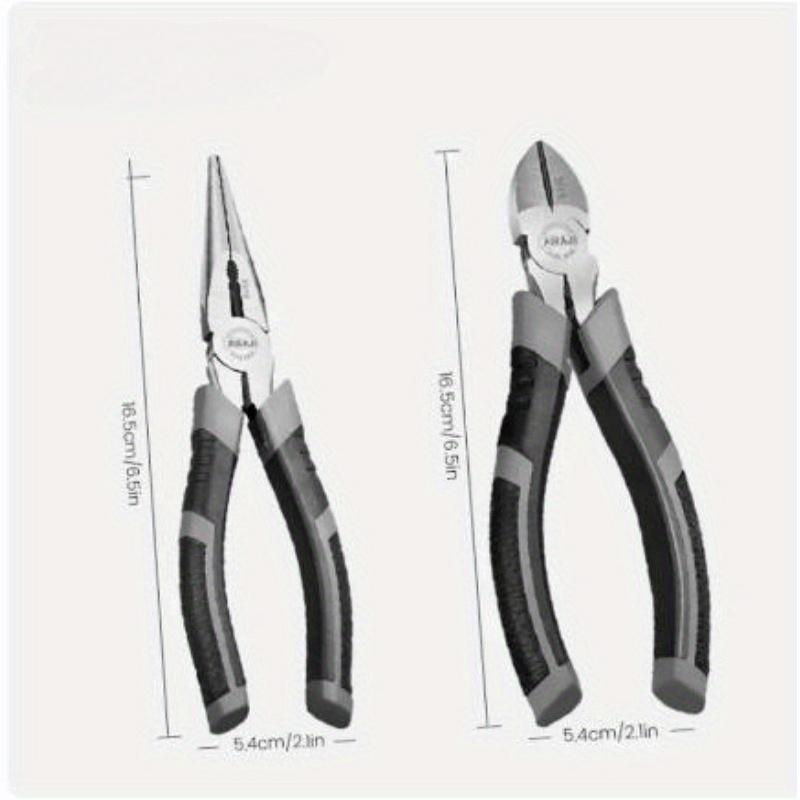 2pcs Multifunctional Diagonal Pliers Needle Nose Pliers Hardware Tools Universal Wire Cutters Electrician