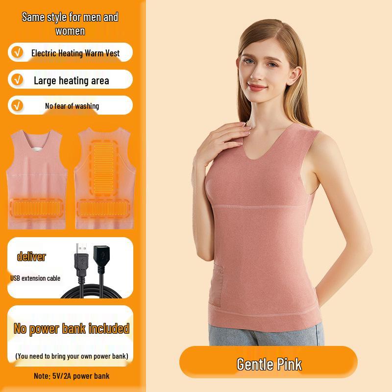 Cozy Seamless Velvet Heated Vest - Unisex Winter Base Layer with Fleece Lining and Free Shipping