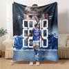 Football Player Action Blankets Flannel Printed Breathable Warm Throw Blanket for Home Office Bedspreads 0708a56