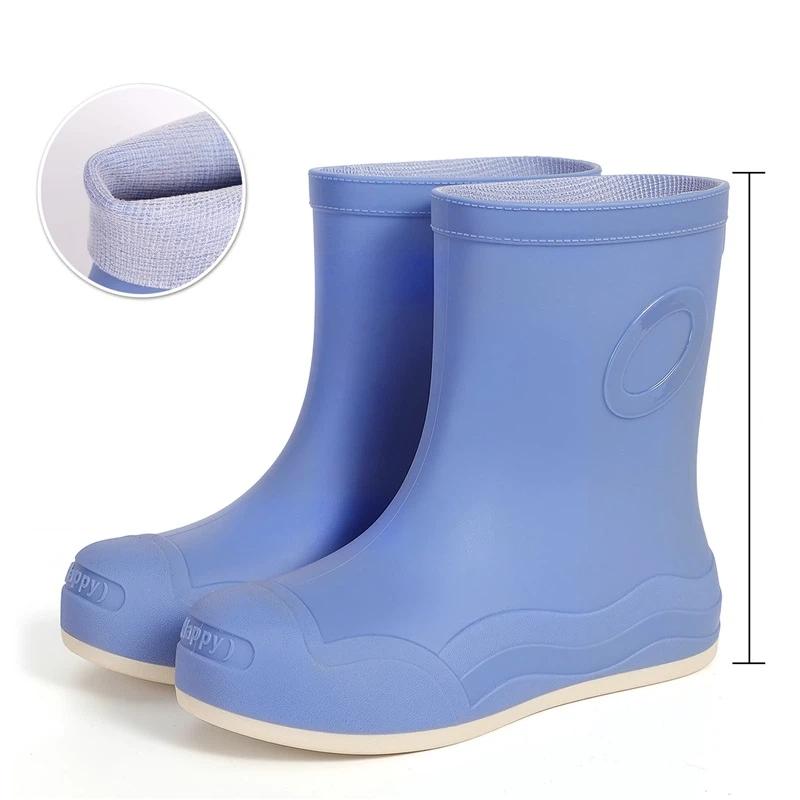 Women's Fashionable And Casual Anti Slip Waterproof Midsole Rain Shoes Rubber Shoes