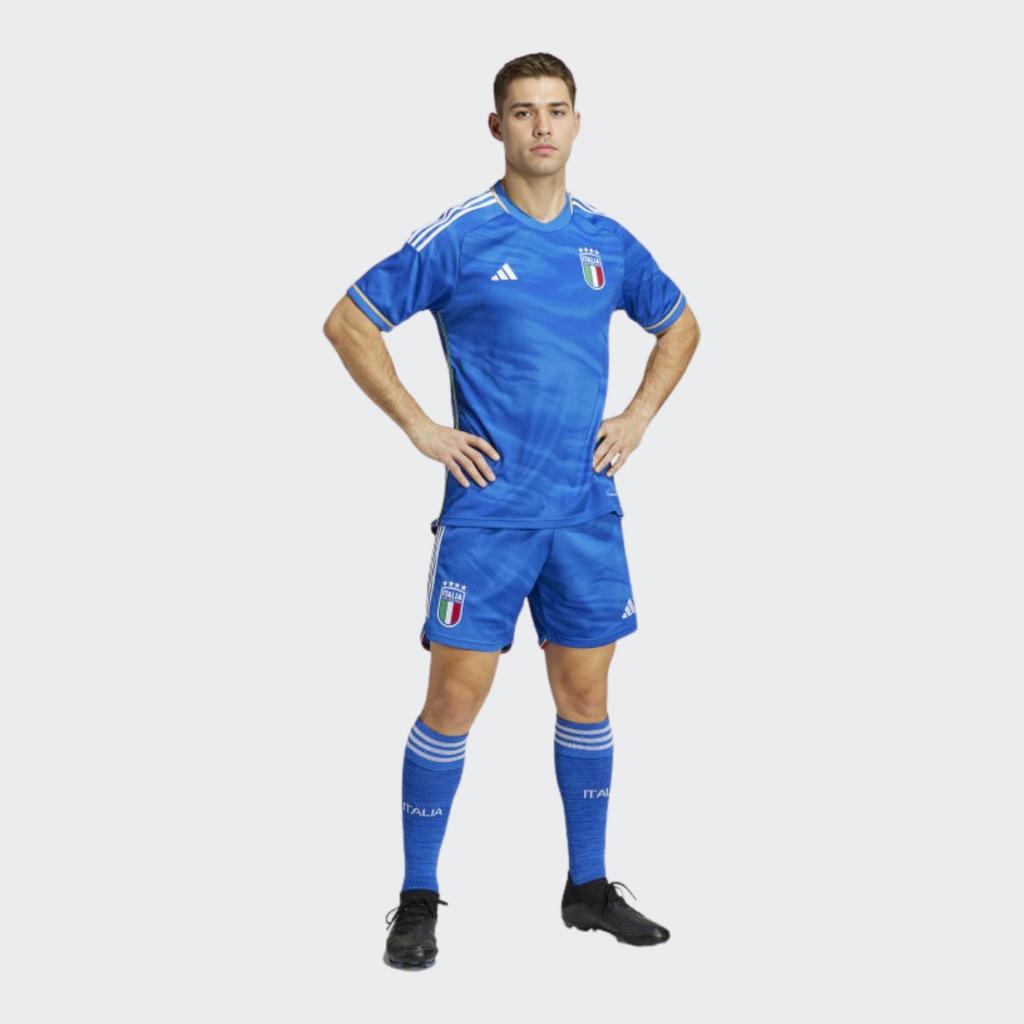 adidas Striped Sport Training Shorts Men Bottoms Blue HS9877