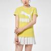 PUMA T Shirts Women's Yellow Crew Neck Moderate Other 532282-38