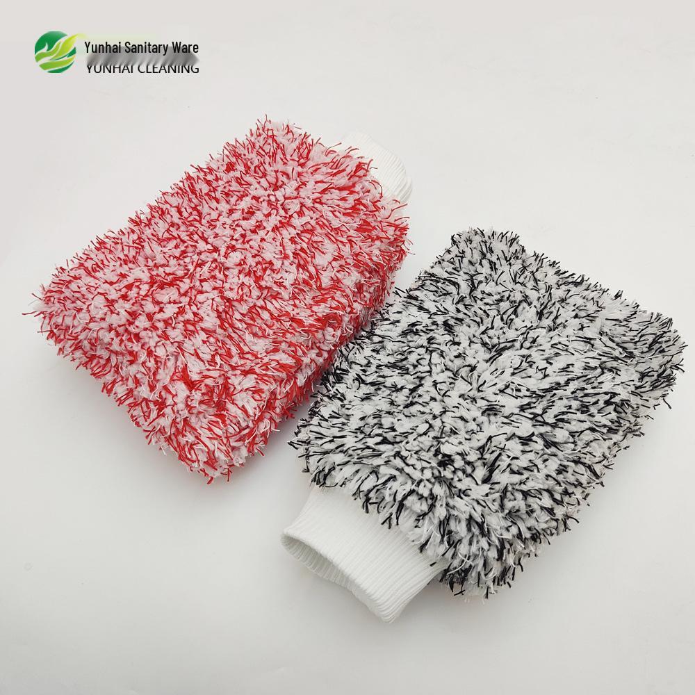 

Утолщенные перчатки из микрофибры-шенилла для мытья и чистки автомобиля 28*18CM with Internal Sponge, Thickened чёрный