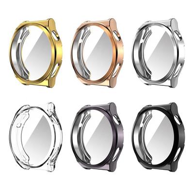 Electroplated TPU Protective Case for Huawei Watch GT3 Pro 46mm Full Screen Protector Shell Cover