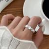 Xiaohongshu 925 Sterling Silver Exaggerated Plain Ring for Women – Simple, Luxurious, High-End Design.