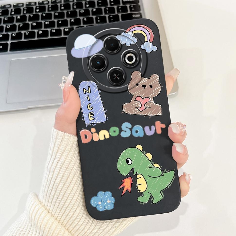 Spark30C Cover For Tecno Spark 30C 2024 Case Cute Cartoon Girl Cover Soft Silicone Phone Case For Spark 30 C Spark30 Full Bumper