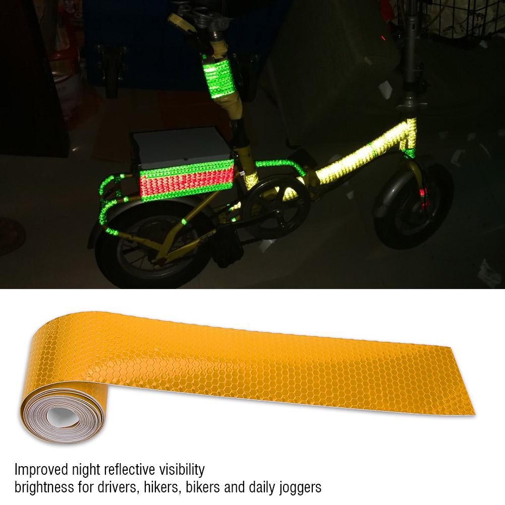 5cmx3m Safety Adhesive Reflective Tape Roll Sticker For Trailers Cars Bikes Orange