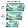 Landscapes Mouse Pad Large Computer Office Game Table Mat Rubber AntiSlip Stitched Edge Keyboard Mats 90x40 Xxl Desk Pads