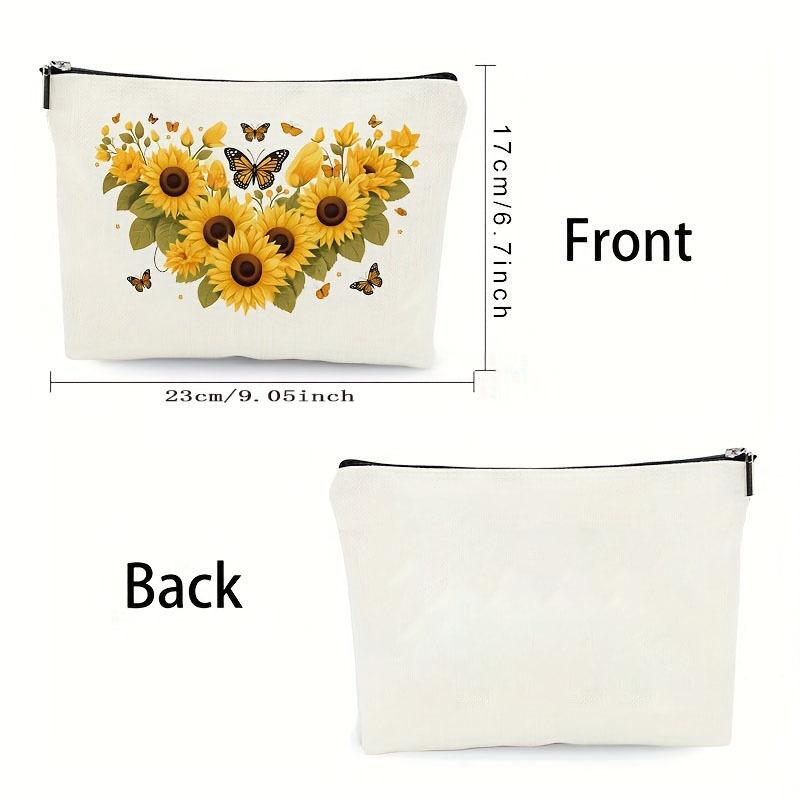 Spring Flowers, Waterproof, Makeup Bag, Coin Purse, Stationery Bag, Toiletries Bag, Portable, Zipper Storage Bag