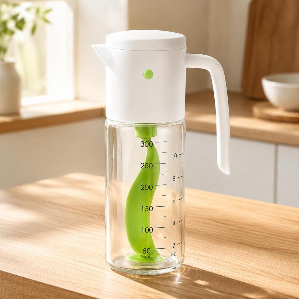 300 Ml Borosilicate Glass Mixing Cup Transparent Measuring with Lid