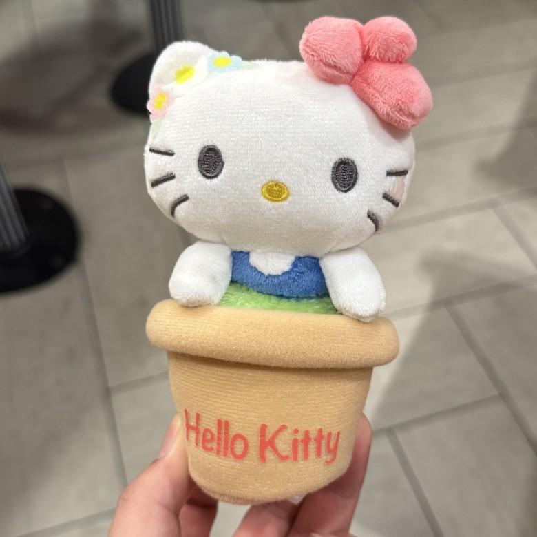 Hello Kitty Melody Plant Pot Plush Keychain With Cartoon Bow For Bag Decoration And Storage Cat