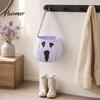 Halloween Party Decoration Cute Treat or Trick Bag with Handle for Kids, Reusable Non Decor Woven Candy Goodie Bag, Soft Handbag Basket Favors
