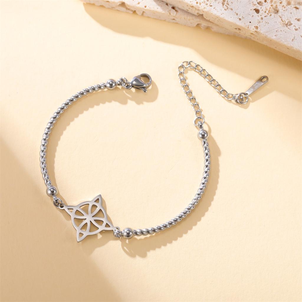  Classic Witch Knot Bracelet for Women Stainless Steel Fashion Celtics Knot Bracelets Wicca Amulet Jewelry Gift Wholesale