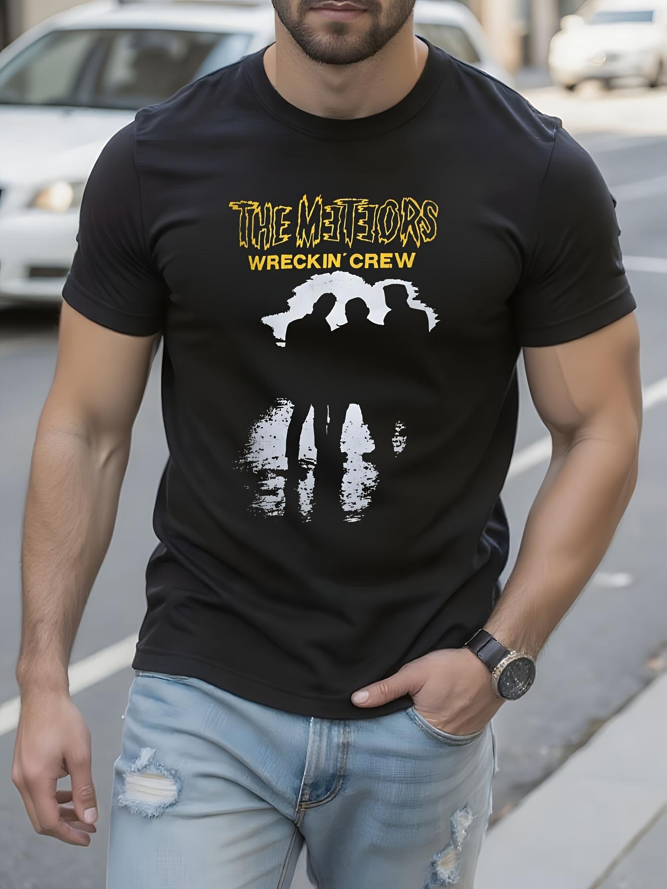 THE METEORS 90th Anniversary Black Tshirt - 100% Cotton R... S