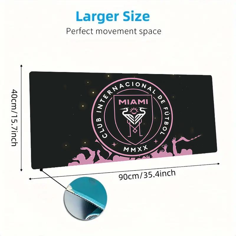 Inter Miami CF Print Cushion Non-slip Laptop Tablet Big Mousepad XXL Mat Mini PC Playmat With Lock edge