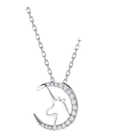 Korean-Style Unicorn Necklace for Women – Niche Design, 'I Have You' Collarbone Chain, Trendy Gift for Best Friends, Christmas Special