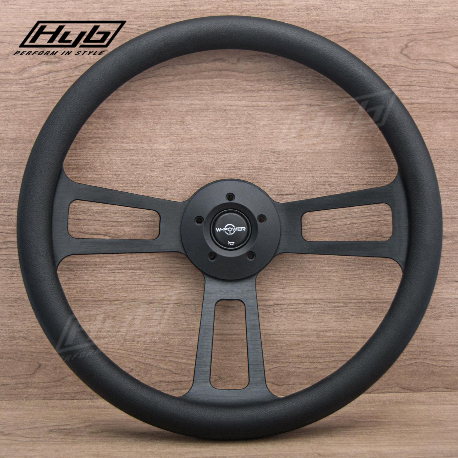 JDM 18inch 455mm Car Truck Bus Steering Wheel Universal 5 Bolt Vintage Classic Leather Steering Wheel чёрный