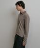 DUSTYWHITE Gray Boucle Striped Textured Collar T Shirt