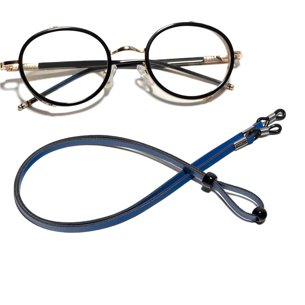 Adjustable PU Leather Eyeglass Straps For Men And Women Anti Slip Sunglasses Holder Set