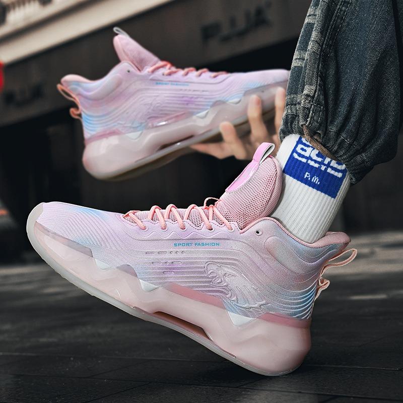 Basketball shoes men's large size actual combat cement boots autumn and winter breathable primary and secondary school students sports shoes men