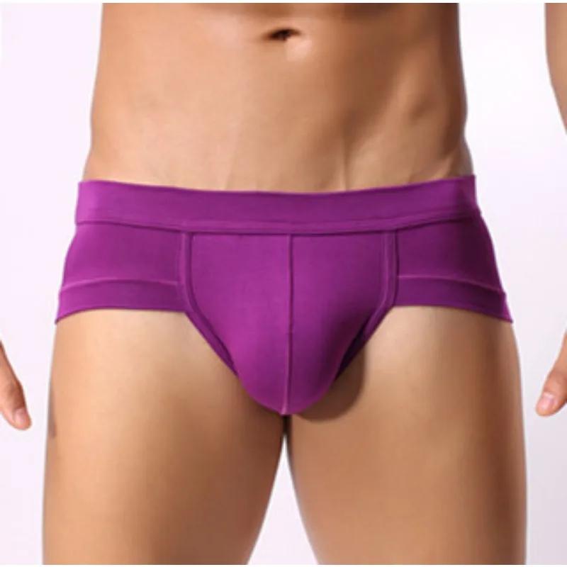 U Convex Pouch Briefs For Men Sexy Underwear Soft Panties Mini Boxer Brief Bikini Trunks Breathable Underpants Solid Lingerie