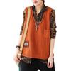 2026 Women's Plus Size V-Neck Knit Vest Cardigan - Versatile Spring & Autumn Sweater