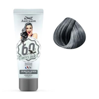 Semi-permanent Hair Color - HAIRGUM - Steel - 60ml - For All Hair Types - Mixed