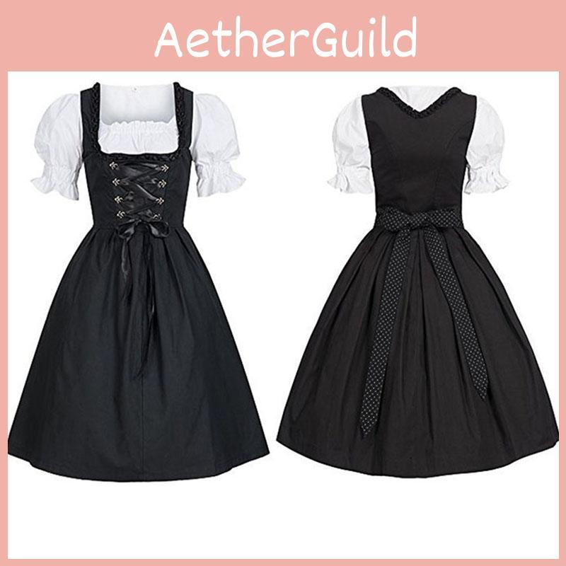 Enchanting Renaissance Medieval Women Dress With Square Collar For Halloween And Theme Parties