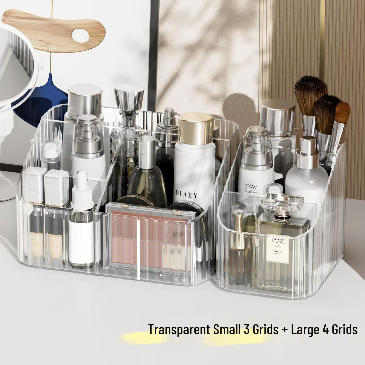 

Роскошный ящик для хранения косметики и средств по уходу за кожей с узором «Ледник» для общежитий для девочек - Прочный и стильный