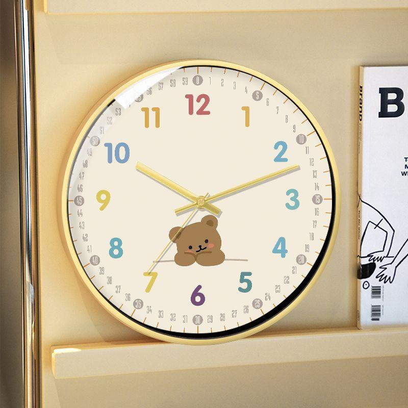 Simple Silent Clocks Living Room Bedroom Wall Hanging Clock Early Childhood Room Quartz Watch Home Decoration
