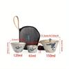 1 Set Ceramic Teapot And Tea Set Include 1 Teapot And 2 Tea Cups Porcelain Travel Tea Set Express Cup Tea Set Portable Outdoor Tea Pot For Home Travel