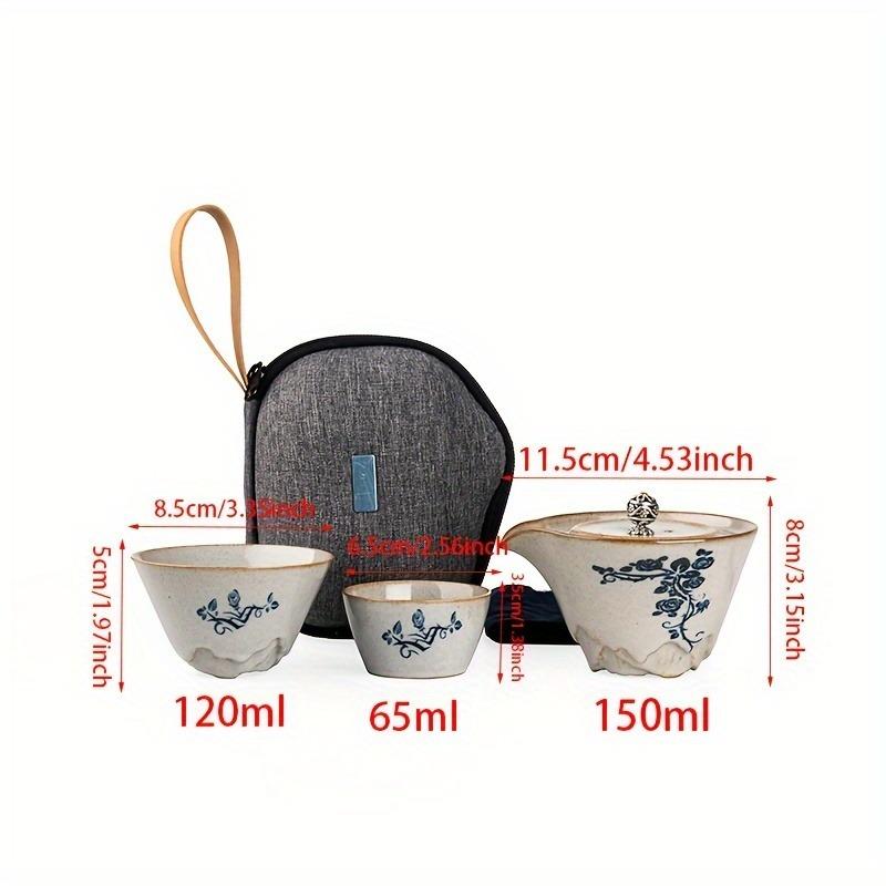 1 Set Ceramic Teapot And Tea Set Include 1 Teapot And 2 Tea Cups Porcelain Travel Tea Set Express Cup Tea Set Portable Outdoor Tea Pot For Home Travel