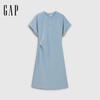 GAP Women's Modal Blend Logo Slim Fit Short Sleeve Dress
