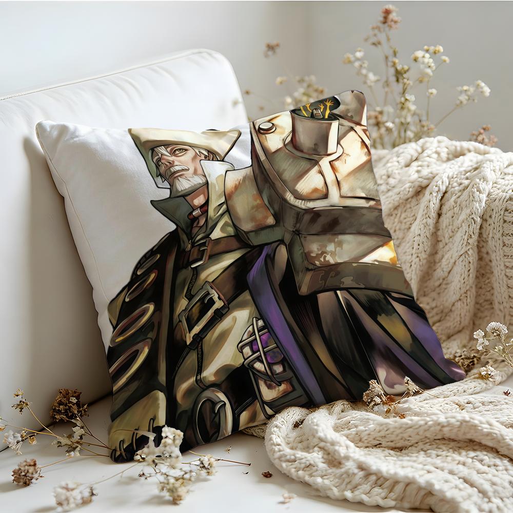 Cushion Cover Linen SkinFriendly Soft Decorative Case for Sofa Home Decor Anime GGachiakuta Pillow Cover