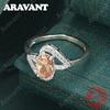 CopperRing With Orange Zircon 7-10# - Exquisite And Cute Wedding Party Jewelry For Women