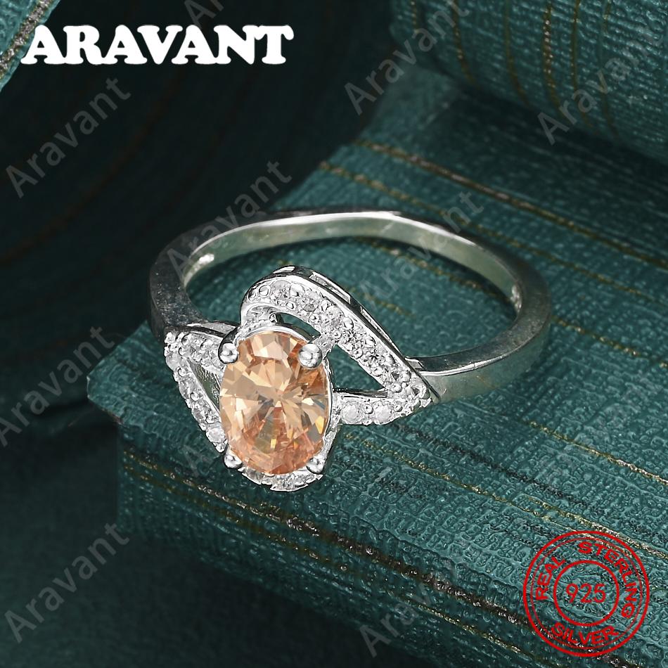 CopperRing With Orange Zircon 7-10# - Exquisite And Cute Wedding Party Jewelry For Women