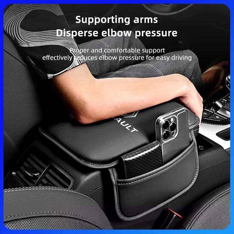Interior Stickers For Renault Clio Laguna 2 Megane Duster Car Hand Guard Storage Multifunctional Leather Center Console Cover In