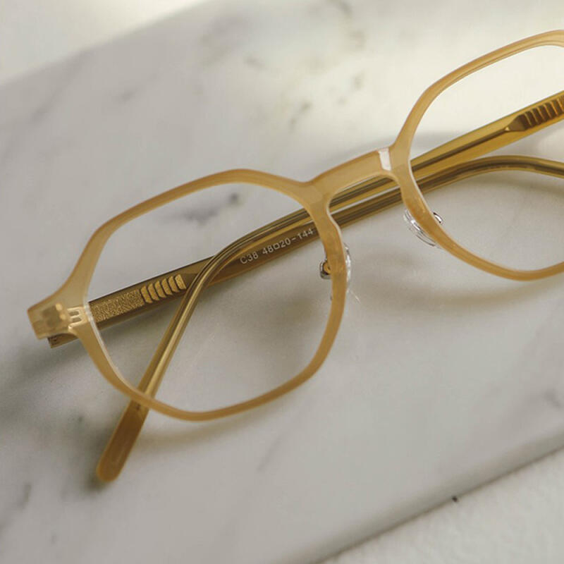 The Classic 9035R Blue Light Blocking Glasses Frame Beige