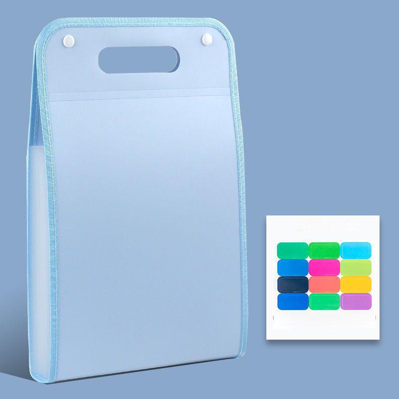 Vertical Hand-held Organ Bag A4 Paper File Folder Large Capacity Multi-layer Expanding Sorting Storage Bag Folder Student Data
